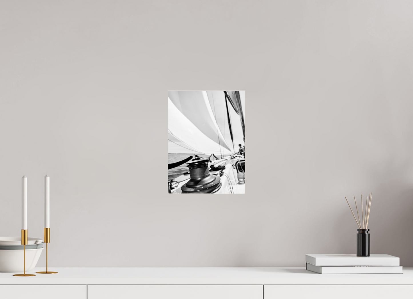 Mood pictures of a racing yacht