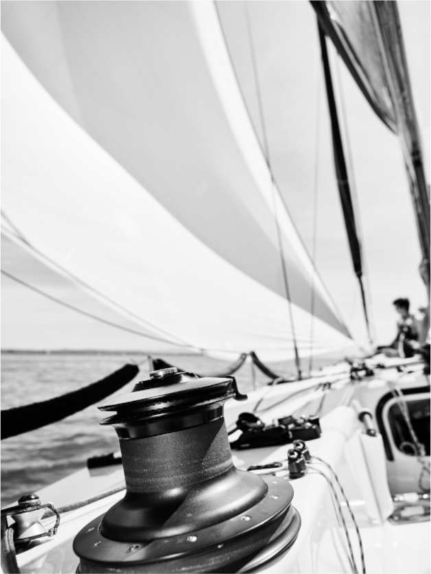 Mood pictures of a racing yacht