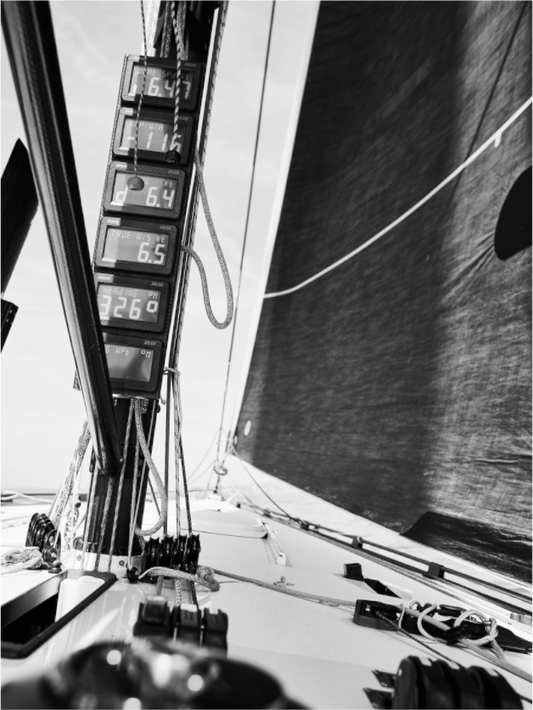 Mood pictures of a racing yacht