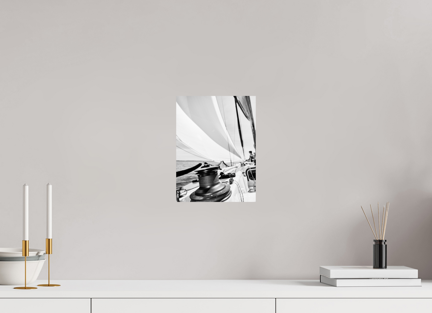 Mood pictures of a racing yacht