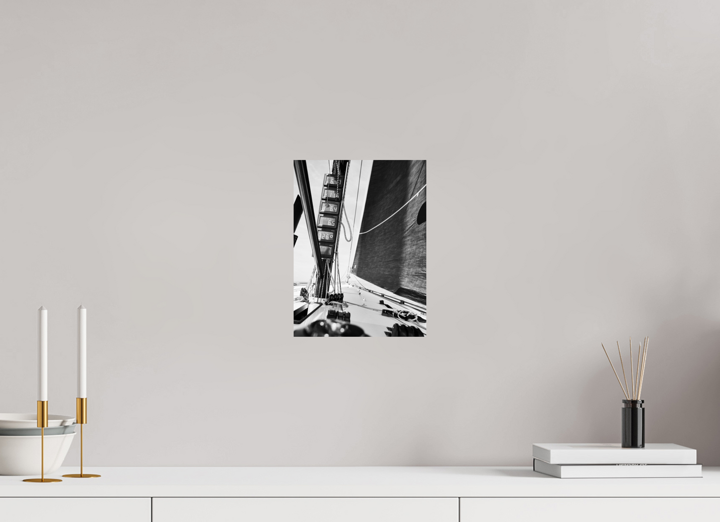 Mood pictures of a racing yacht